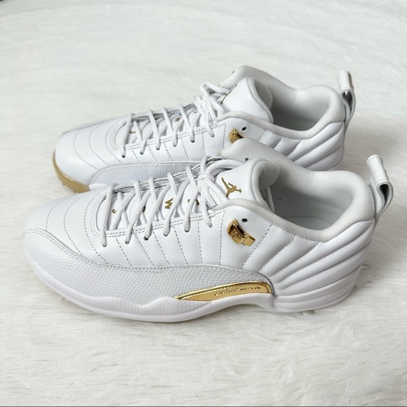 Jordan 12 Golf Masters White/Metallic Gold Mens Size 8